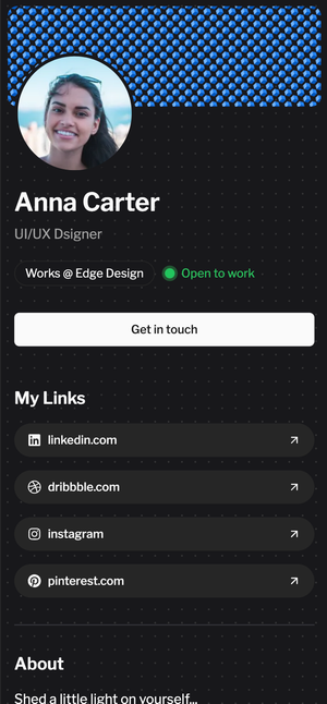 Digital Business Card Example 1