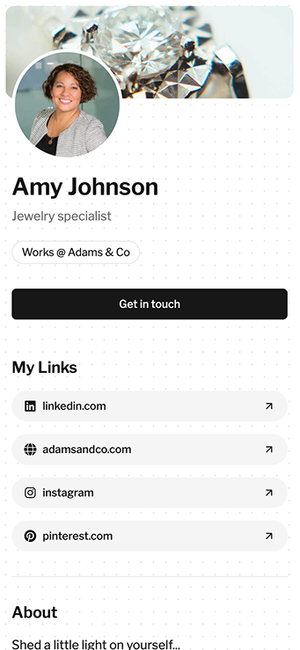 Digital Business Card Example 2