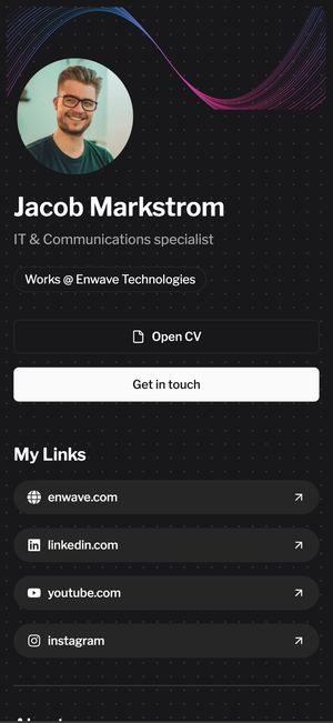 Digital Business Card Example 3