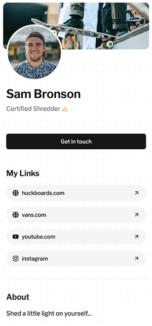 Digital Business Card Example 4